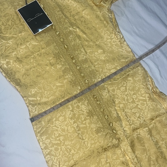 Oscar de la Renta Vintage Yellow Silk Caftan and Pant Set, brand new with tags - Picture 16 of 16